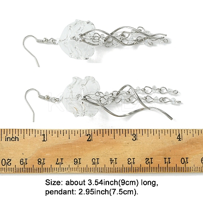 Iron Dangle Earrings EJEW-FS00021-1