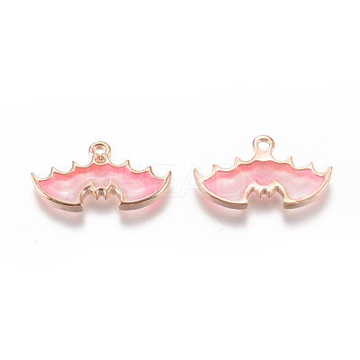Zinc Alloy Enamel Pendants PALLOY-WH0070-30G-B-1
