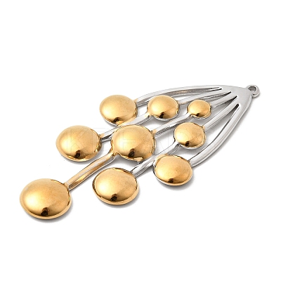 Two Tone 304 Stainless Steel Big Pendants LS-STAS-B120-01GP-03-1