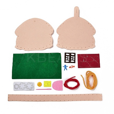 DIY Non-woven Christmas Theme Bag Kits DIY-Q031-01D-1