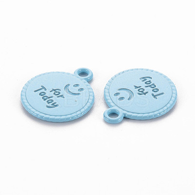Spray Painted Alloy Pendants PALLOY-Q433-030A-RS-1
