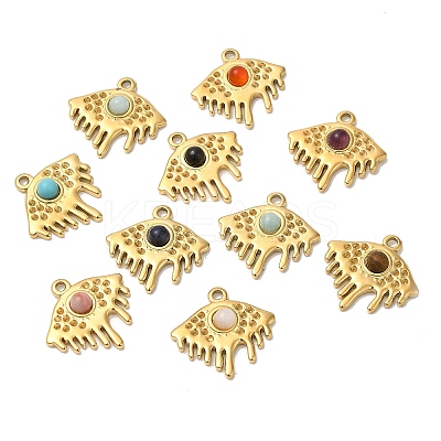 Ion Plating(IP) 316 Stainless Steel Melting Eye Pendant Rhinestone Settings STAS-K258-32G-1
