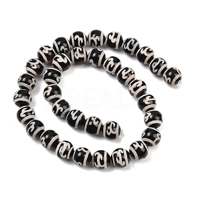 Tibetan Style dZi Beads Strands G-G328-A03-10mm-1