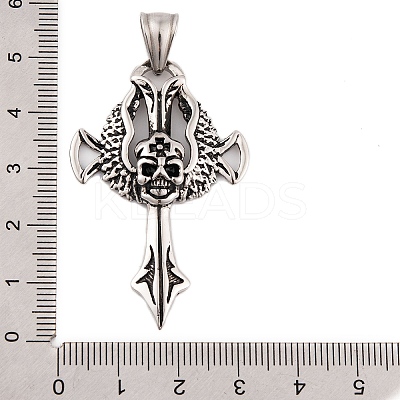 304 Stainless Steel Pendants STAS-K283-10AS-1