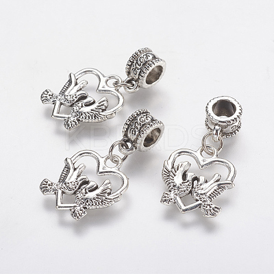 15Pcs Tibetan Style Alloy European Dangle Charms MPDL-ZF0001-04-1