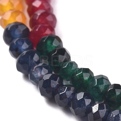Dyed Natural Malaysia Jade Rondelle Beads Strands G-E316-2x4mm-45-1