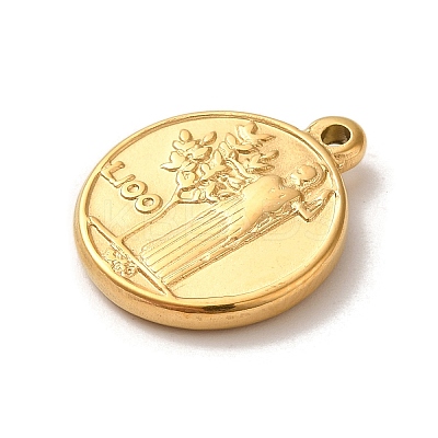 304 Stainless Steel Pendants STAS-L022-267G-1