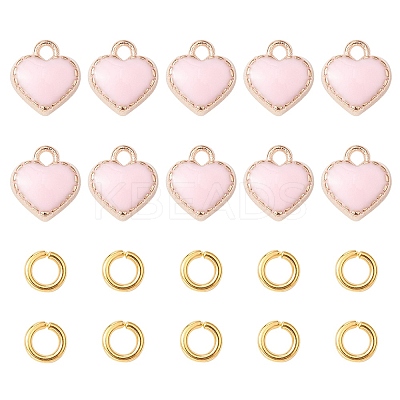 Heart Alloy Enamel Charms ENAM-YW0002-85C-1