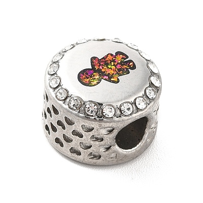 304 Stainless Steel European Beads STAS-D180-10P-1