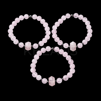 Natural Mixed Gemstone Beaded Stretch Bracelet for Women BJEW-A145-01-1