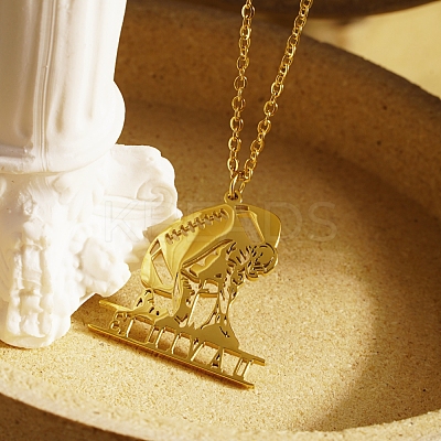 Ice Skating Pendant Necklaces XK4526-1-1