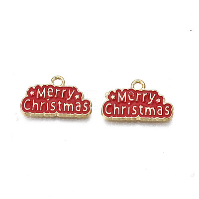 Rack Plating Alloy Enamel Pendants X1-ENAM-N055-173A-1