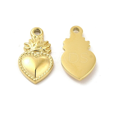 Ion Plating(IP) 304 Stainless Steel Charms STAS-F284-14G-1