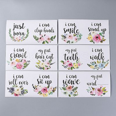 Flower Themes Baby Skill Milestone Stickers DIY-H127-B04-1