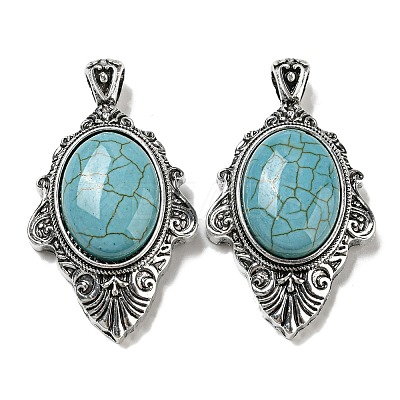Synthetic Turquoise Big Pendants G-Z050-03A-1