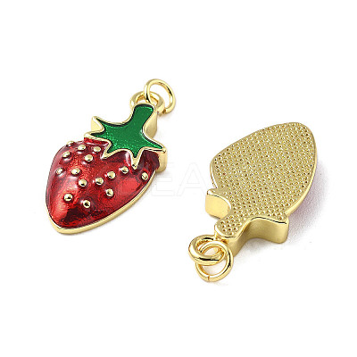 Brass Enamel Pendants KK-R229-07G-01-1