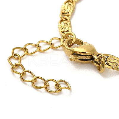 Ion Plating(IP) 304 Stainless Steel Lumachina Chain Bracelets BJEW-C079-01A-G-1