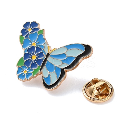 Butterfly & Flower Enamel Pins JEWB-I054-02KCG-01-1