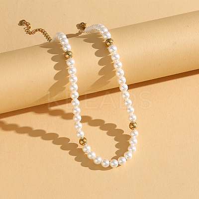 French Style Shell Pearl Beaded Necklaces NL5956-1-1