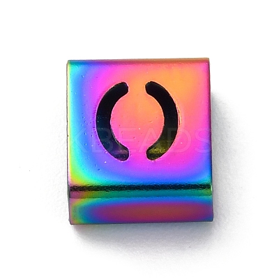 Ion Plating(IP) 304 Stainless Steel Square Slide Charms STAS-L132-26O-M-1