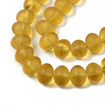 Transparent Frosted Glass Beads Strands X-FGLA-S001-03-1