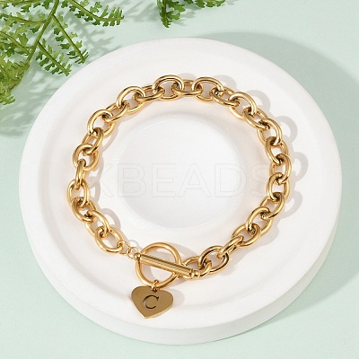 Golden 304 Stainless Steel Charm Bracelets LS-NJEW-K284-01G-C-1