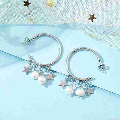 304 Stainless Steel Half Hoop Earrings EJEW-JE05590-01-1