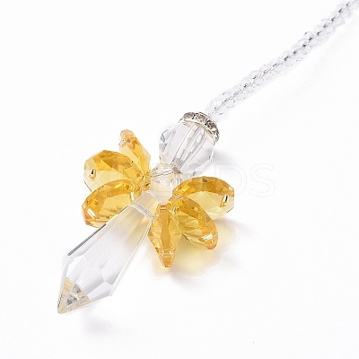 Crystal Fairy Beaded Wall Hanging Decoration Pendant Decoration LS-HJEW-G019-02E-1
