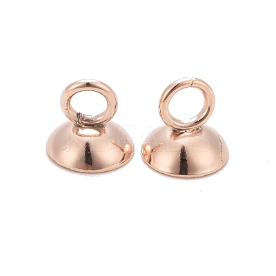 201 Stainless Steel Bead Cap Pendant Bails STAS-L244-27D-RG-1