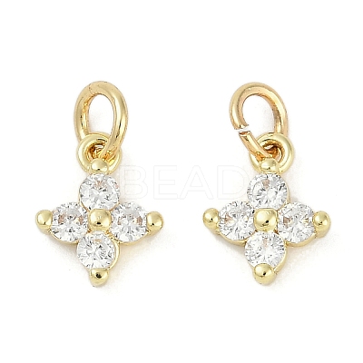 Rack Plating Brass Micro Pave Cubic Zirconia Pendants KK-H509-13G-1