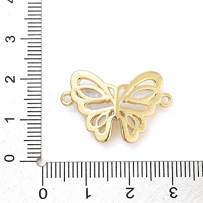 Rack Plating Brass Pave Cubic Zirconia Butterfly Connector Charms KK-Z064-36G-01-1