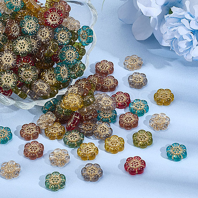 160Pcs 8 Colors Transparent Acrylic Beads TACR-ME0001-04-1