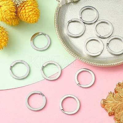 10Pcs 304 Stainless Steel Keychain Clasps KEYC-YW0001-03-1