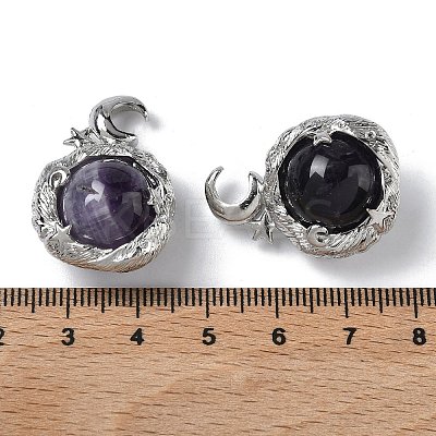 Natural Amethyst Pendants G-A298-02P-08-1