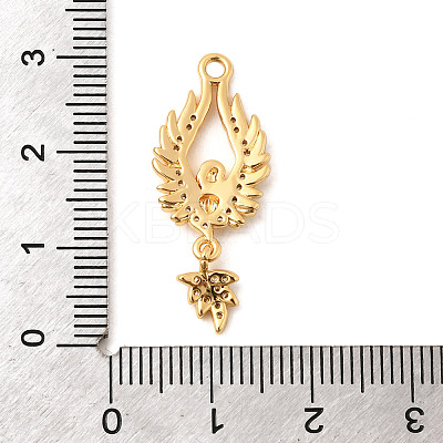 Brass Micro Pave Cubic Zirconia Pendants KK-C117-09G-1