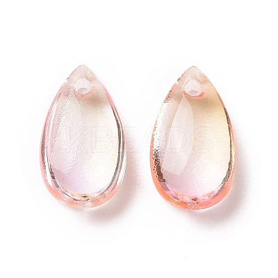 Transparent Glass Charms X-GLAA-O017-01F-1