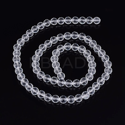 Transparent Glass Bead Strands X-GLAA-R095-10mm-15-1