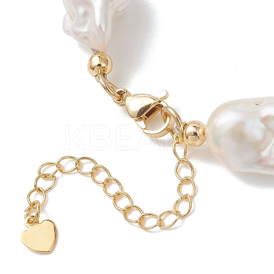Natural Baroque Pearl Keshi Pearl Beaded Necklaces for Women NJEW-JN05870-1