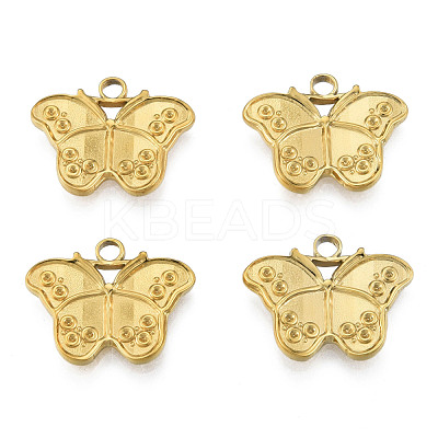 304 Stainless Steel Pendant Rhinestone Settings Ion Plating(IP) STAS-N098-219LG-1