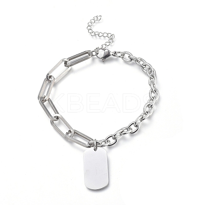 Non-Tarnish 304 Stainless Steel Paperclip Chains & Cable Chain Jewelry Sets SJEW-K153-16P-1