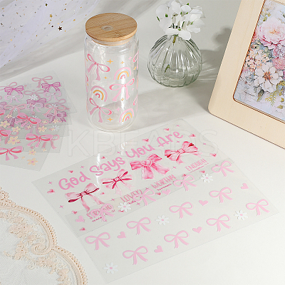 8Pcs 8 Styles PVC Plastic Waterproof Decorative Sticker Labels DIY-SP0004-93G-1