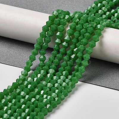 Opaque Solid Color Imitation Jade Glass Beads Strands GLAA-F029-P4mm-08-1