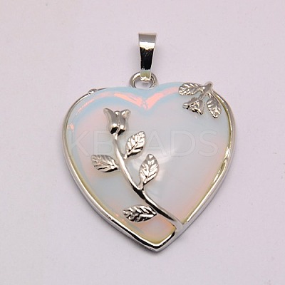 Heart Opalite Pendants GP356-5-1