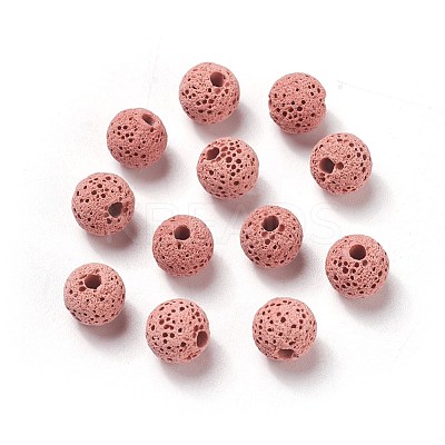 Unwaxed Natural Lava Rock Beads G-F325-8mm-A10-1