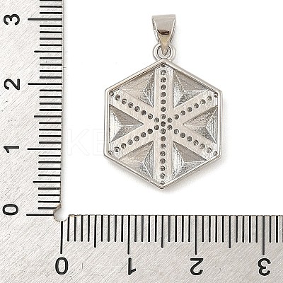 Brass Micro Pave Cubic Zirconia Pendants KK-U047-21P-1