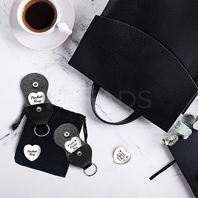 1 Set Friendship Theme Heart Double-Sided Engraved Stainless Steel Commemorative Decision Maker Coin AJEW-GL0001-60-1