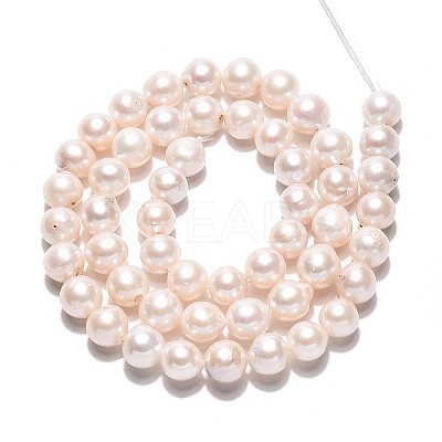 Baroque Natural Nucleated Pearl Keshi Pearl Beads Strands PEAR-S020-F12-01-1