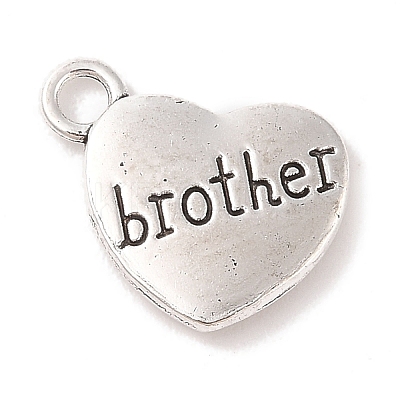Tibetan Style Heart Alloy Pendants TIBEP-Q043-206-RS-1