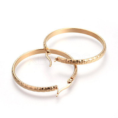 201 Stainless Steel Big Hoop Earrings LS-EJEW-A054-49G-1
