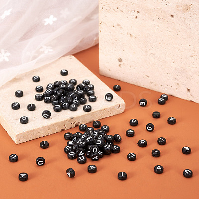 500Pcs 5 Style Opaque Acrylic Beads SACR-TA0001-16-1
